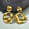 304 Stainless Steel Dangle Stud Earrings for Women EJEW-K268-13B-G-1