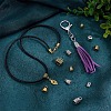 150Pcs 15 Styles Tibetan Style Cord Ends FIND-PH0028-89-4