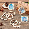 Undyed Wood Pendants WOOD-I004-36-7