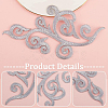 8 Pairs Ethnic Style Flower Pattern Computerized Embroidery Appliques PATC-GF0001-84C-6