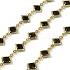 Brass Glass Rhombus Link Chains CHC-R001-05G-02-1