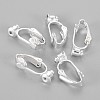 Brass Clip-on Earring Findings X-KK-Q115-S-NF-2