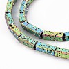 Electroplated Natural Lava Rock Beads Strands G-T114-70B-3