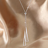 Triangle Brass Slider Lariat Long Necklaces for Women FS-WGD2F26-01-2