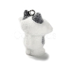 3D Opaque Resin Flocking Pendants LS-RESI-G109-02-2