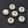 ABS Plastic Imitation Pearl Rondelle Large Hole European Beads X-MACR-S256-A41-2
