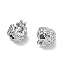 Brass Micro Pave Clear Cubic Zirconia Beads CU-CBA91C0-06P-2