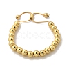 Rack Plating Brass Round Beaded Slider Bracelet for Women X-BJEW-B066-01A-01-5