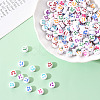 White Opaque Acrylic Beads MACR-YW0001-20E-6