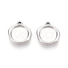 304 Stainless Steel Pendant Cabochon Settings STAS-T067-70B-P-1