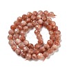 Natural Gold Sunstone Beads Strands G-B088-C21-06-3