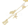 Bohemian Summer Beach Style 18K Gold Plated Shell Shape Initial Pendant Necklaces IL8059-2-1