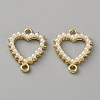 Alloy & White Plastic Pearl Links Connector Charms FIND-WH0365-082G-02-1