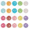 20Pcs 10 Colors AB Color Plated Acrylic Rhinestone Beads OACR-PH0004-01-2