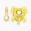 Alloy Rhinestones Magnetic Clasps with Loops ALRI-O015-02-3