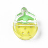 Transparent Acrylic Enamel Beads OACR-N130-024-02-2
