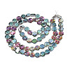 Electroplate Translucent Glass Beads Strands EGLA-N002-27-D02-2