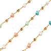 Handmade Brass Glass Beaded Chains GL-CBA1C06-12G-1