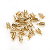 Brass Folding Crimp Ends X-KK-F777-01LG-1