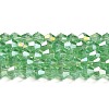 Transparent Electroplate Glass Beads Strands GLAA-F029-4mm-A24-1