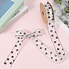 1Roll Printed Polyester Chiffon Ribbons OCOR-CY0002-35E-3