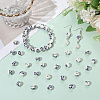 80Pcs Floral Printed Porcelain Beads PORC-SC0001-17-3