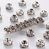Brass Rhinestone Spacer Beads RB-A014-Z4mm-01P-NF-1