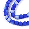 Frosted Opaque Glass Beads Strands GLAA-T032-P6mm-MBB11-3