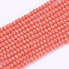Opaque Solid Color Glass Bead Strands X-GLAA-F078-A03-1