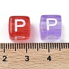 Spray Painted Transparent Acrylic Beads MACR-K365-07P-3