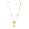 304 Stainless Steel Letter Pendant Necklaces NJEW-LP0001-52M-G-1
