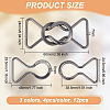 12Pcs 3 Colors Alloy Belt Buckles FIND-OC0002-91A-2