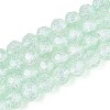 Transparent Crackle Glass Beads Strands GLAA-N053-10mm-06-1