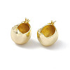 Brass Round Dome Hoop Earrings for Women EJEW-P215-02G-1