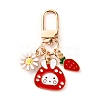 Alloy Enamel Pendant Keychains KEYC-WH0027-19-1