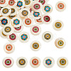 50Pcs 5 Colors Printed Natural Freshwater Shell Pendants SHEL-AR0001-10-1