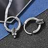 Dinosaur Head 316 Surgical Stainless Steel Hoop Earrings EJEW-G416-23AS-3