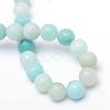 Round Natural Grade A Amazonite Bead Strands G-R345-6mm-16-3
