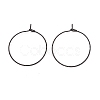 Ion Plating(IP) 316 Surgical Stainless Steel Hoop Earrings Findings STAS-D183-02EB-02-1