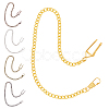 5Pcs 5 Colors Alloy Clip Pocket Watch Chain FIND-FH0009-15-1