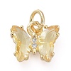 Brass Micro Pave Clear Cubic Zirconia Pendant ZIRC-P079-B01-02-1