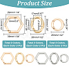 12Pcs 6 Styles Alloy Spring Gate Rings FIND-WR0008-96-2
