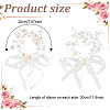 GOMAKERER 2Pcs 2 Colors Wedding Bridal Flower ABS Plastic Imitation Pearl Headband OHAR-GO0001-09-2