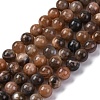 Natural Black Moonstone Beads Strands G-A219-A01-02-3