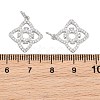 Brass Micro Pave Clear Cubic Zirconia Pendants CU-CBA7BFE-02A-P-3