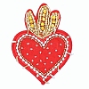 Heart Beading Sequin Rhinestone Costume Accessories WG45904-05-1