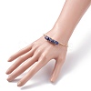 Natural Mixed Stone Beads Wrapped Cuff Bangle BJEW-JB07471-8