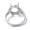 Adjustable 925 Sterling Silver Ring Components STER-K179-16P-3