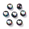 UV Plating Rainbow Iridescent Acrylic Beads X1-OACR-F004-09A-2