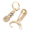Golden Brass Dangle Leverback Earrings EJEW-L269-016G-01-2